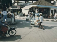 IDN Bali 1990OCT WRLFC WGT 086  Don't be afraid, some of the best tucker I've had came from a street vendors "cholera" cart. : 1990, 1990 World Grog Tour, Asia, Bali, Date, Indonesia, Month, October, Places, Rugby League, Sports, Wests Rugby League Football Club, Year